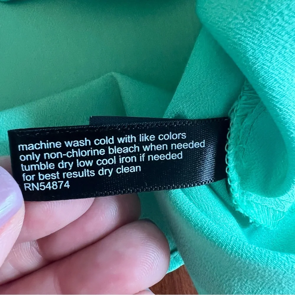 The Limited Green Draped Sleeveless Blouse, Size XS - Picture 10 of 13